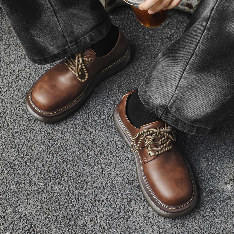 Platform High Heel Height Increase Casual Men Patent Leather Shoe Mens Oxfords Foamal Dress Shoes Loafers Formal Wedding 241223