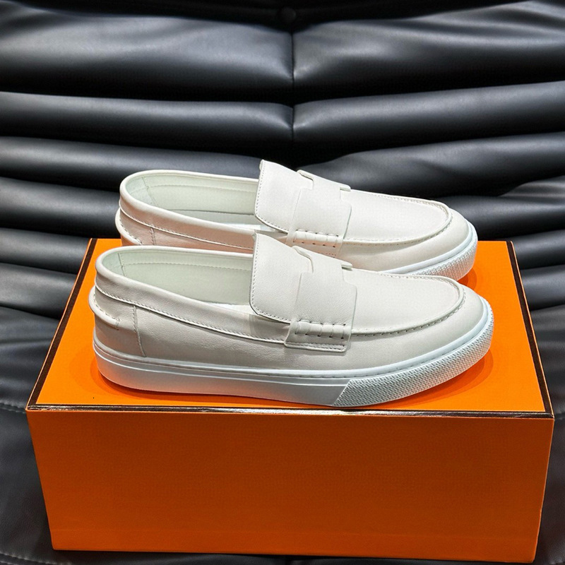 2024 Spring/Summer British Style Versatile Fashion Casual One Step Flat Leather Lazy Le Fu Men's Shoes