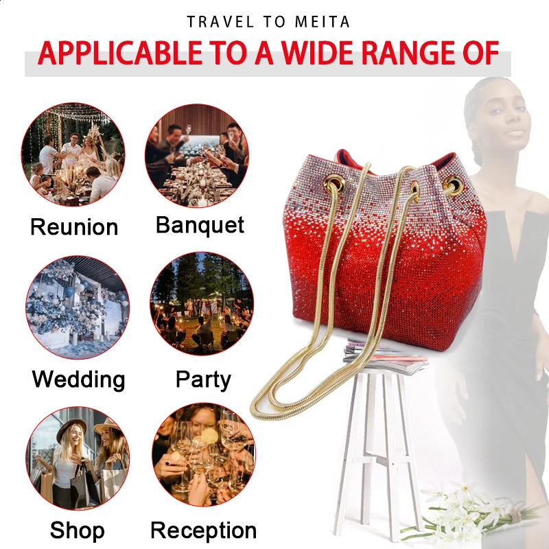 Latest Italian n Shiny Wedding Party Ladies Handbag high quality Diamond Tote Evening Bag 241227