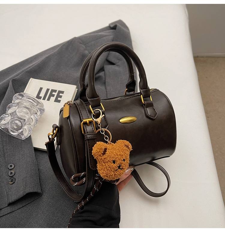 Free Shipping 2025 New Shoulder Bag Women s Flip Up Fashion Designer Trendy Crossbody Bag Black Brown Handbag Cylindrical Bag Casual Wallet Storage Ba