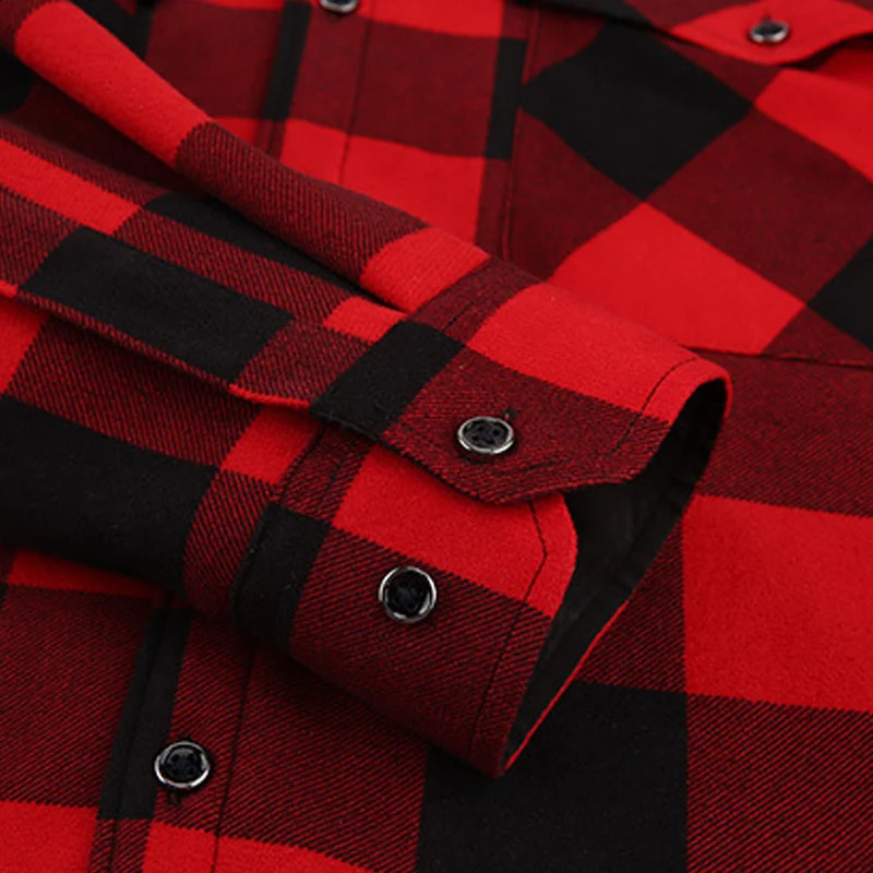 Autumn And Winter Mens Flannel Warm Long Sleeve Shirts Casual Fashion Comfortable Plaid Shirt With a Hood Male Clothes 241223
