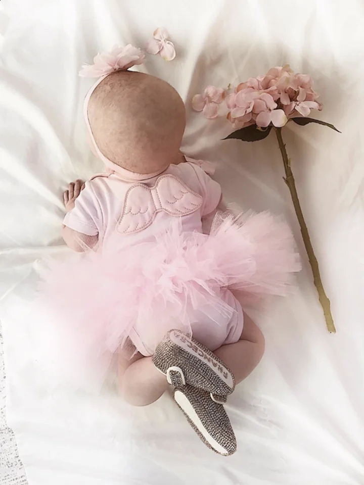 Dollbling Baby Girl Leopard Crown Jewelry Diamond Bling Ballerina Shoes First Communion Outfit Nursery Decoration 241228