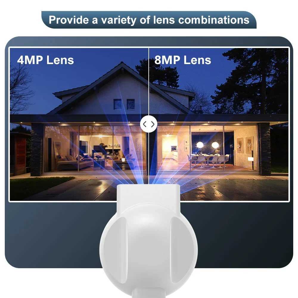 10MP 4K PTZ IP WIFI Camera Wireless Surveillance Cameras Security Outdoor Human Tracking Two-way Audio Night Color 8X Zoom CamXJ241228