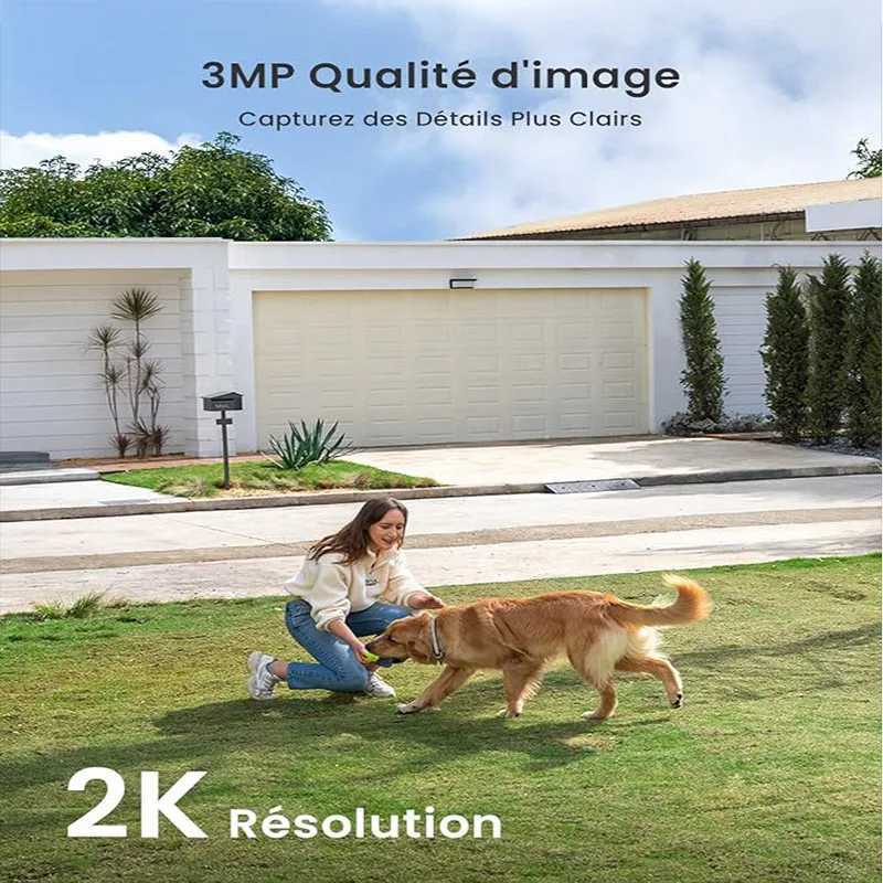 ieGeek 2 PCS 2K Wireless WiFi Surveillance Camera with Battery Night VisionColour and AI PIR Motion DetectionOutdoor/IndoorXJ241228