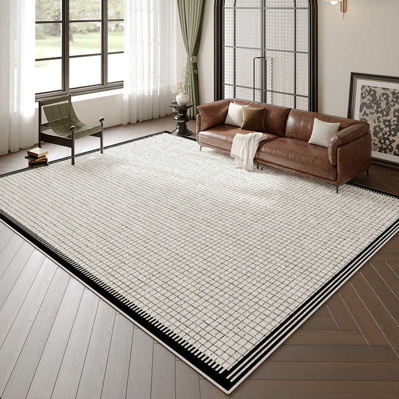 4941-51.3-PTX-Beige Striped Minimalist Rug Comfortable Large Area Living Room Rugs Refreshing Bedroom