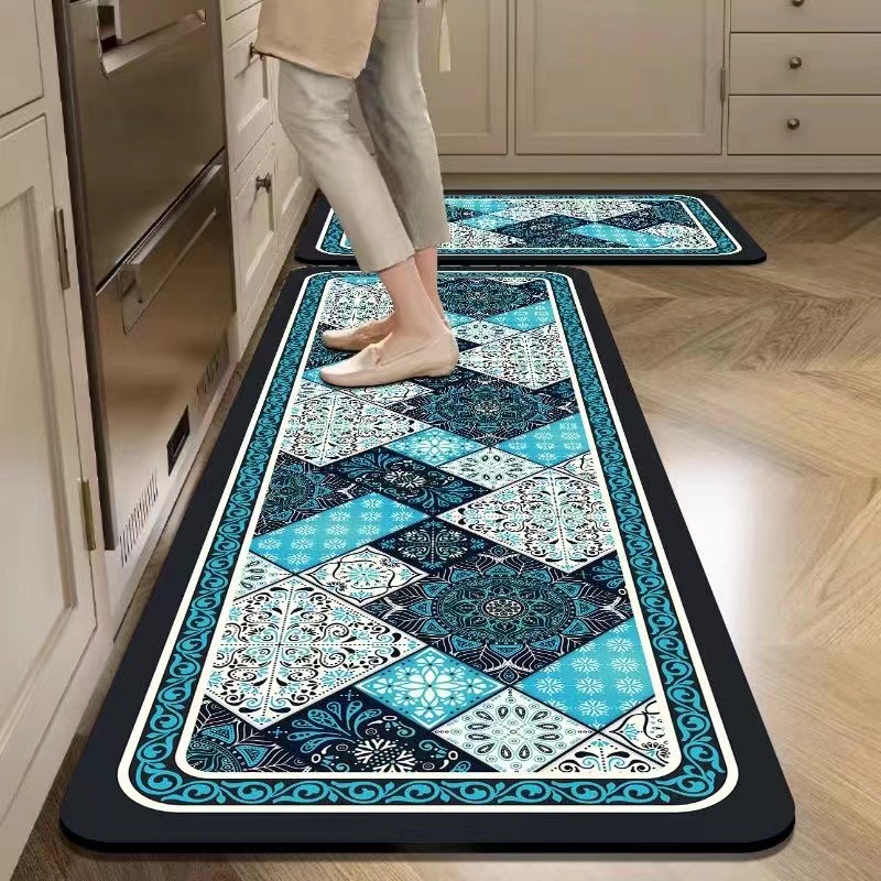 New Retro Kitchen Special Diatom Mud Foot Pad Absorbs Water and Oil, Non-slip and Washable