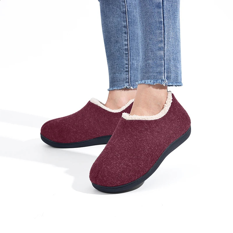 Goosecret House Cotton Slippers For Women Winter Indoor Warm Cozy Fur Fuzzy Couple Bedroom NonSlip Memory Foam Slides 241223