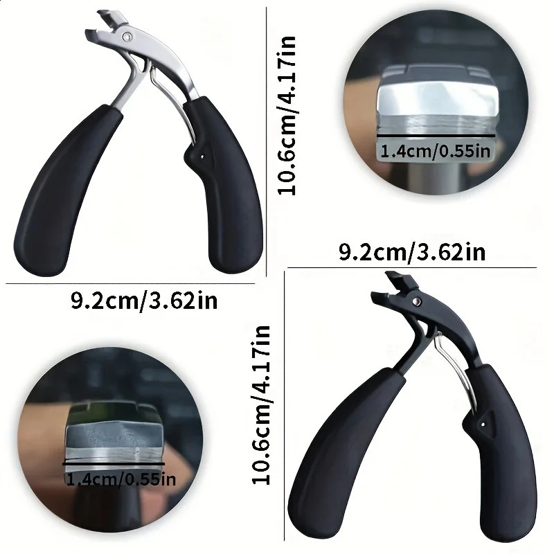Curved large opening nail clippers efficient and durable toenail clippers thick and ingrown nails durable pedicure tools 241223