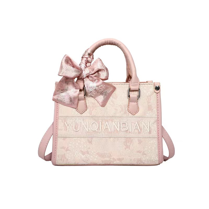 Leather Bucket Chic Single Shoulder Bag Ladies, Elegant Flap Crossbody In Pale Pink - Lightweight For Daily Use New Free Delivery Designer Bag