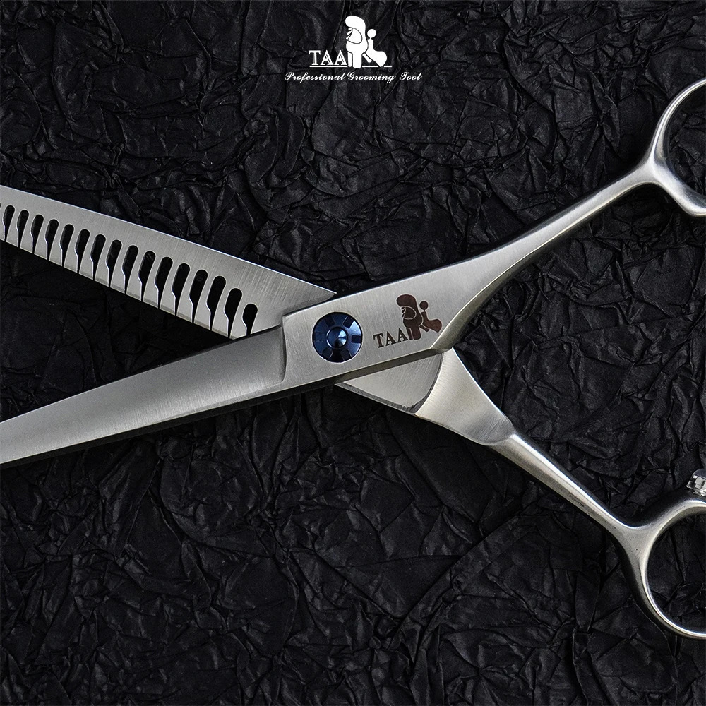 TAA Dog Scissors Pet Grooming Scissors for Dog Original n Magic Shears Straight Curved Professional Handmade 7 Inch Shear 241224