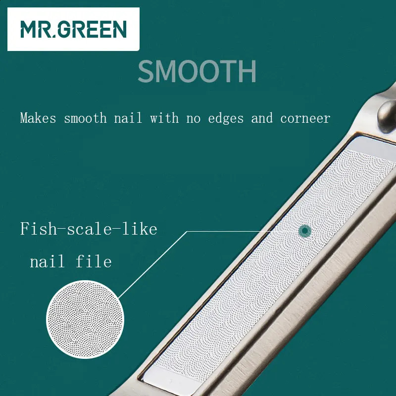 MR.GREEN stainless steel nail clippers trimmer pedicure care nail clippers professional fish scale nail file nail clipper tools 241223