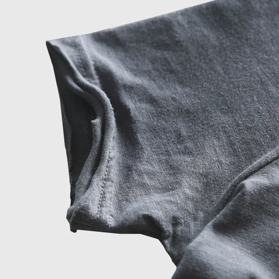 Men Basic TShirt Solid Cotton V Neck Slim Fit Male Fashion T Shirts Short Sleeve Top Tees 241223