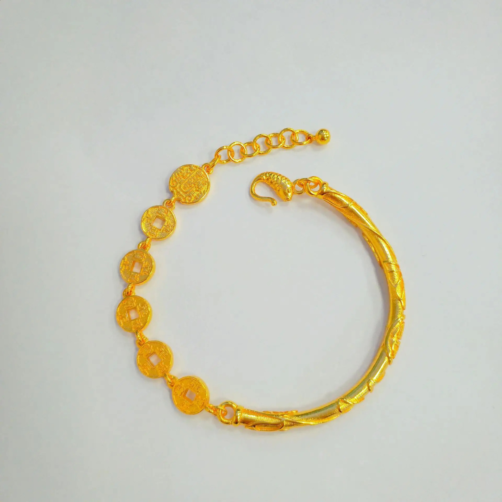 Womens 18K gold five-coin emperor half bracelet Jiyan AU750 bracelet wholesale 241227