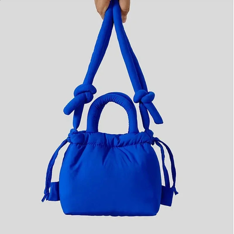 Fashion Small Puffer Tote Bag Padded Women Shoulder Bags Nylon Down Cotton Crossbody Bag Mini Lady Handbags 241227
