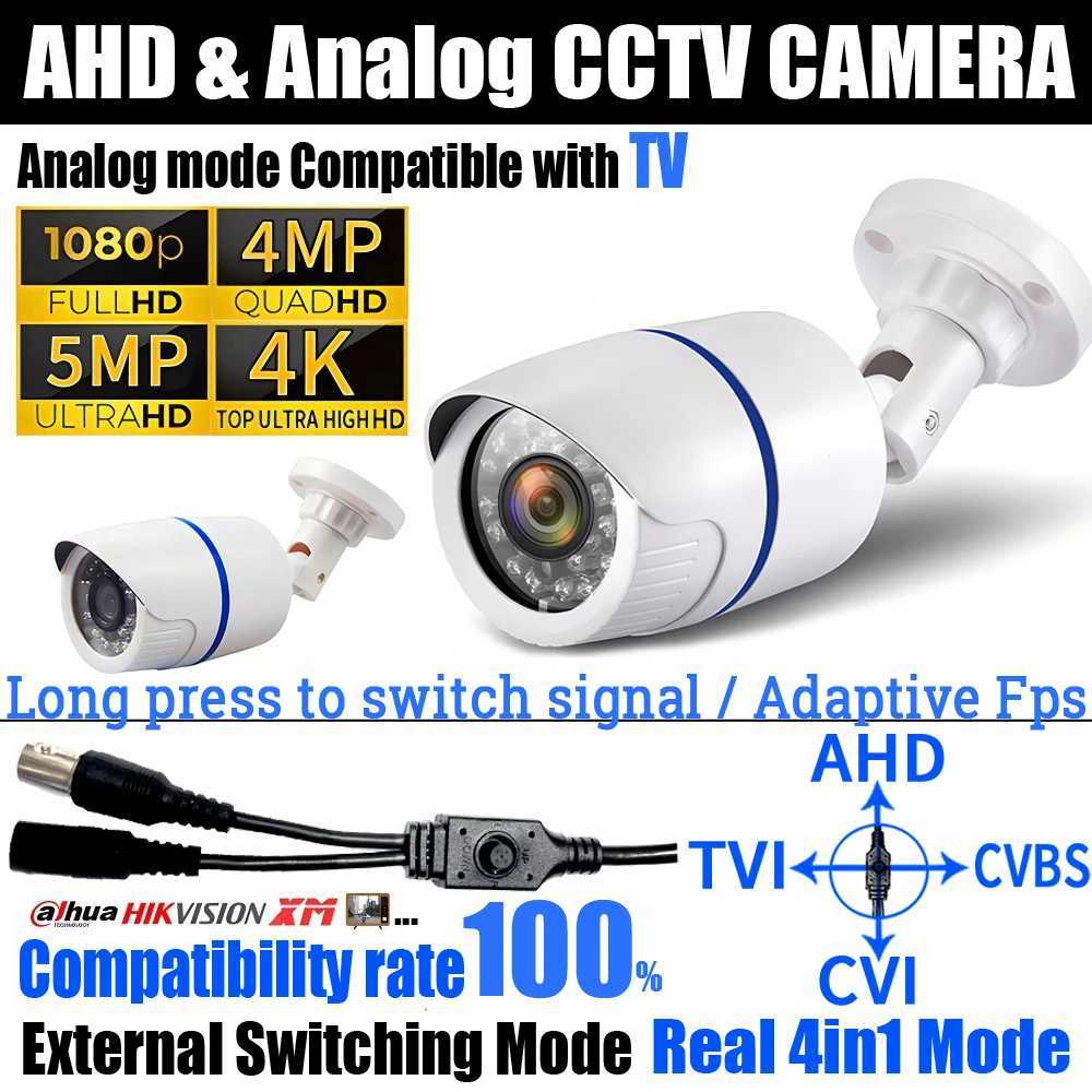 2.8mm 4MP/5MP Ultra AHD Camera 4K 1080P TVI/CVI/CVBS 4in1 OSD Switch HD Security Monitor Night Vision Waterproof Outdoor BracketXJ241228