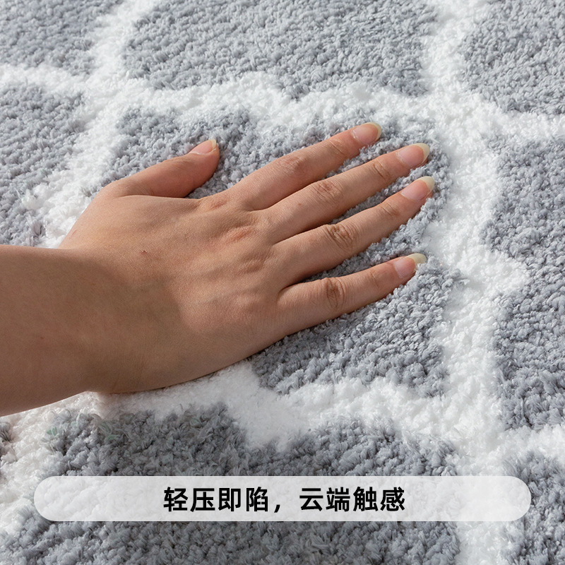 Carpet Bathroom Carpet Flocking Absorbent Foot Mat Microfiber Non-slip Mat Single Needle Carpet Mat