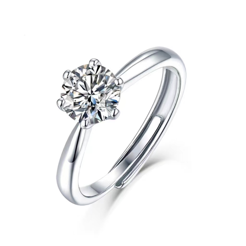 S925 pure silver moissanite diamond ring, couple ring, couple proposal, wedding ring, girlfriend gift