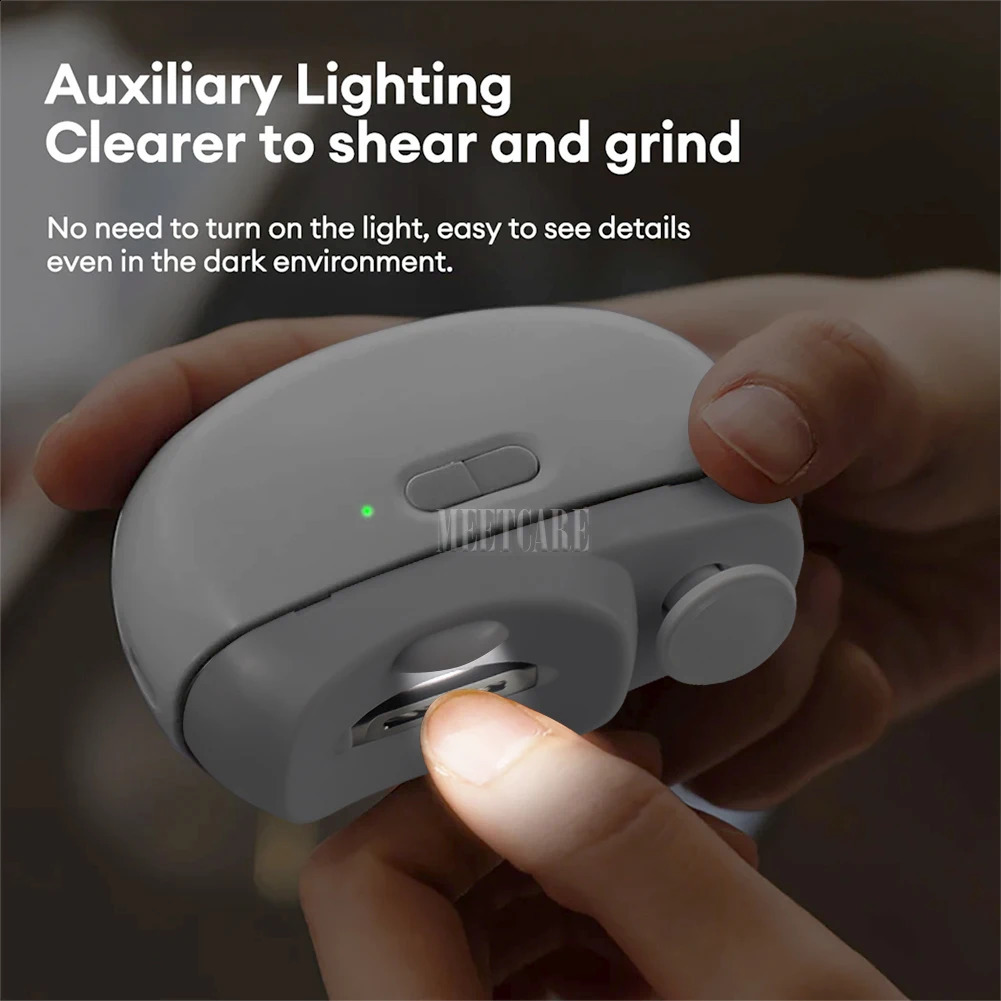 2in1 Wireless Nail Clipper Grinding for Adult Child Nail Grinder Polish Trimmer Machine Portable Finger Toe Nails Cutter Tool 241223