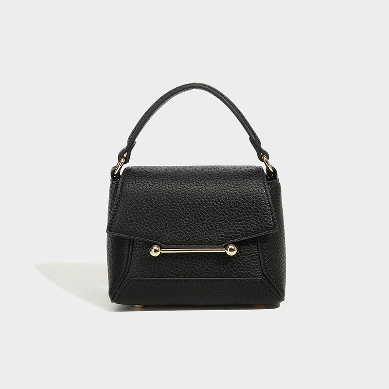 Mini Handbag 2024 Spring And Summer Fashion Litchi Pattern Shoulder Niche Simple Versatile High-End Crossbody Women's Bag