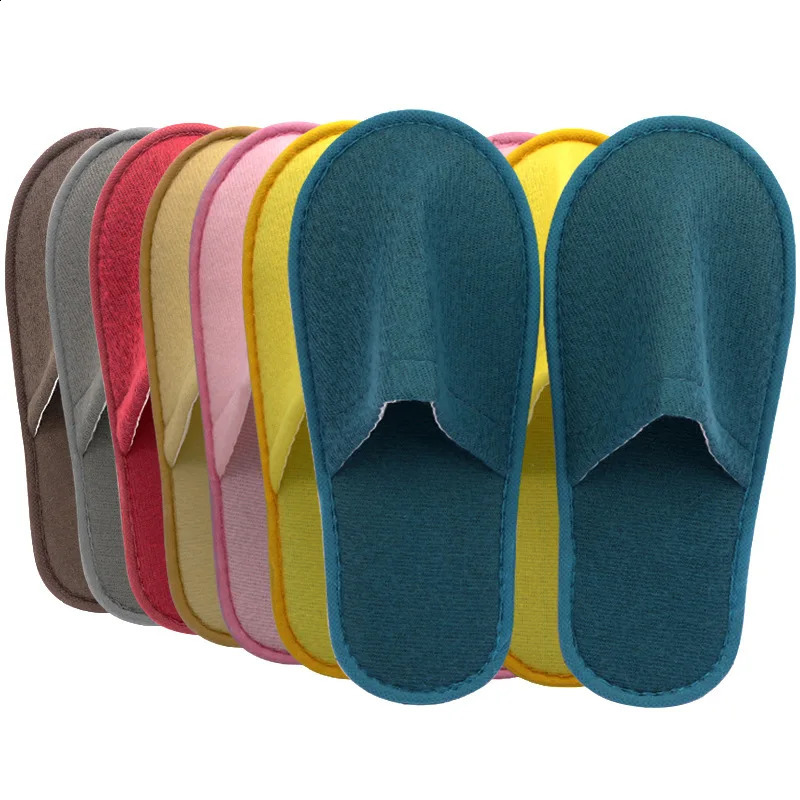 10 Pairs Luxurious Plush Slippers Women Men Travel el Slides Homestays Households Shoes Nonslip Disposable 241223