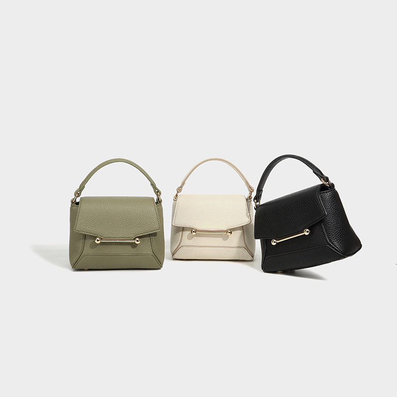 Mini Handbag 2024 Spring And Summer Fashion Litchi Pattern Shoulder Niche Simple Versatile High-End Crossbody Women's Bag