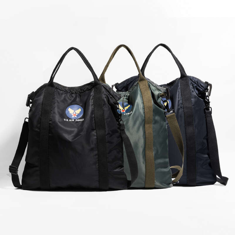 OKONKWO Pilot Nylon Helmet Pack Hand-Held Crossbody Bag Motorcycle Hat Package Single Shoulder Bundle Outdoor Riding Skiing Gear