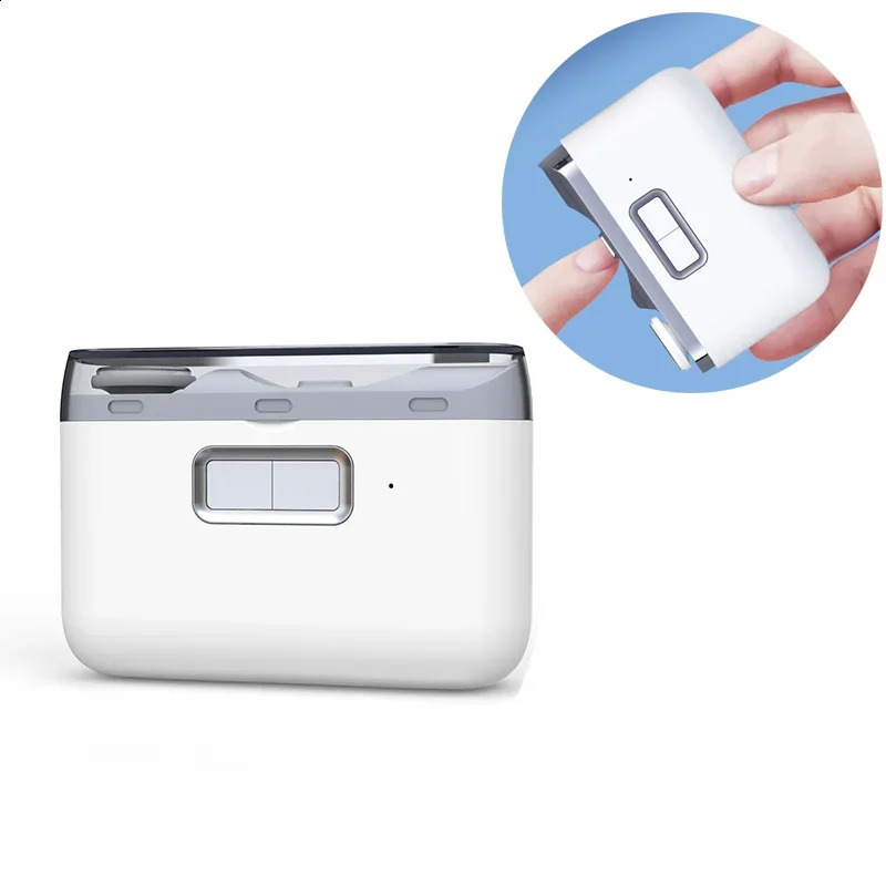 Electric Nail Clippers Automatic Anicure Trimmer With Light Adult Baby Fingernail Toe Scissors Pedicure Polishing Nails Cutter 250103