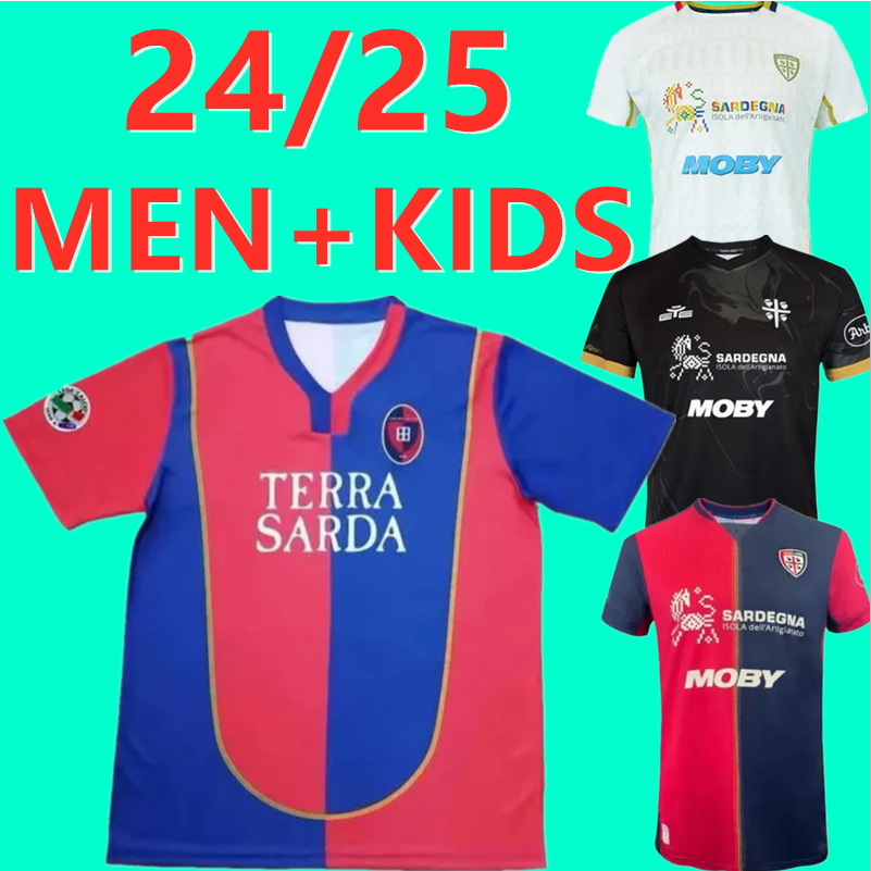 24 25 Cagliari Calcio soccer jerseys 2024 2025 LAPADULA PAVOLETTI LUVUMBO DEIOLA VIOLA ZAPPA JANKTO OBERT AZZI DEIOLA PAVOLETTI Uniforms Men Football Shirt 2xl