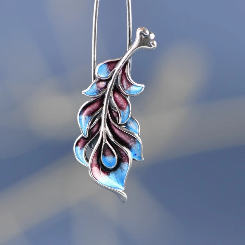 S925 Sterling Silver Brooches for Women Womens Fashion Enamel Peacock Feather Hollow Jade Flower Pin Corsage Wholesale 241227