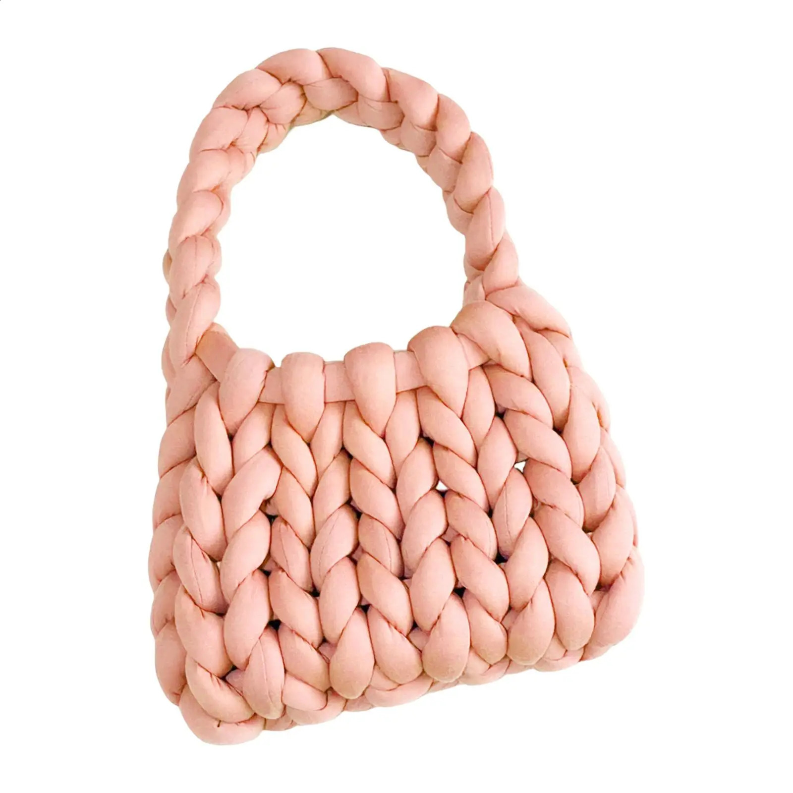 Women Crochet Bag Handbag Woven y Shoulder for Spring Summer 241225