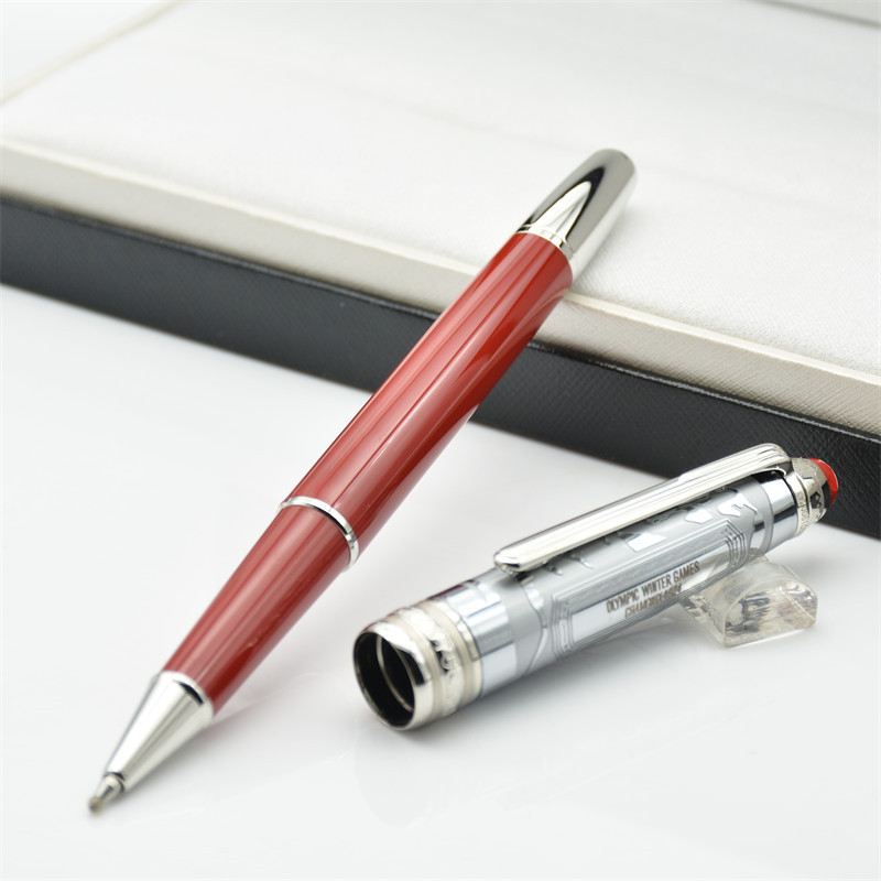 New MOM Blue Red Resin Ink Pens Gift Luxury Rollerball Fountain Writing Office Stationery Supplies With M Series Number