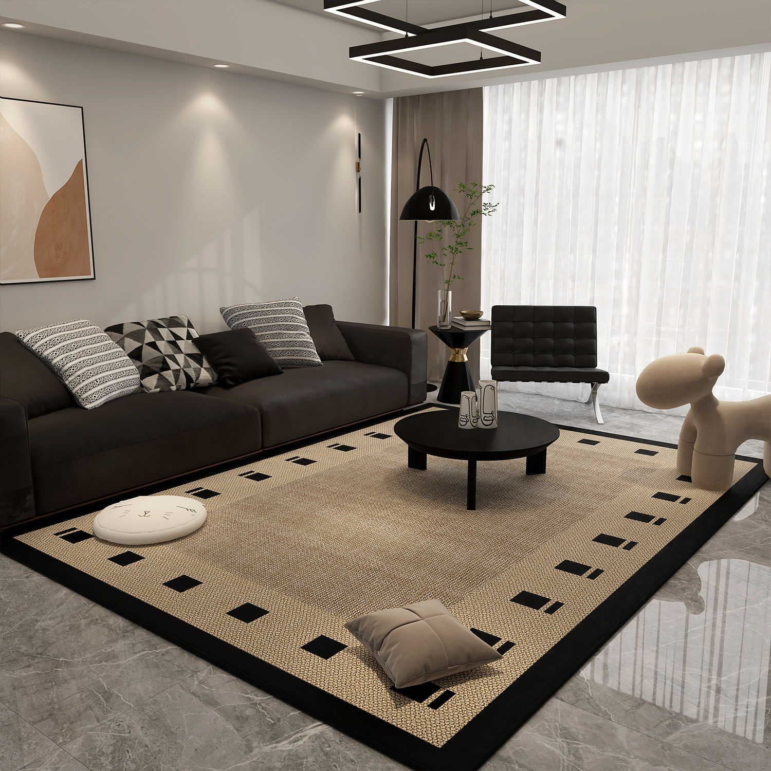 4833-29.88-PDD-Living Room Carpets Comfortable Refreshing Bedroom Decoration Rugs