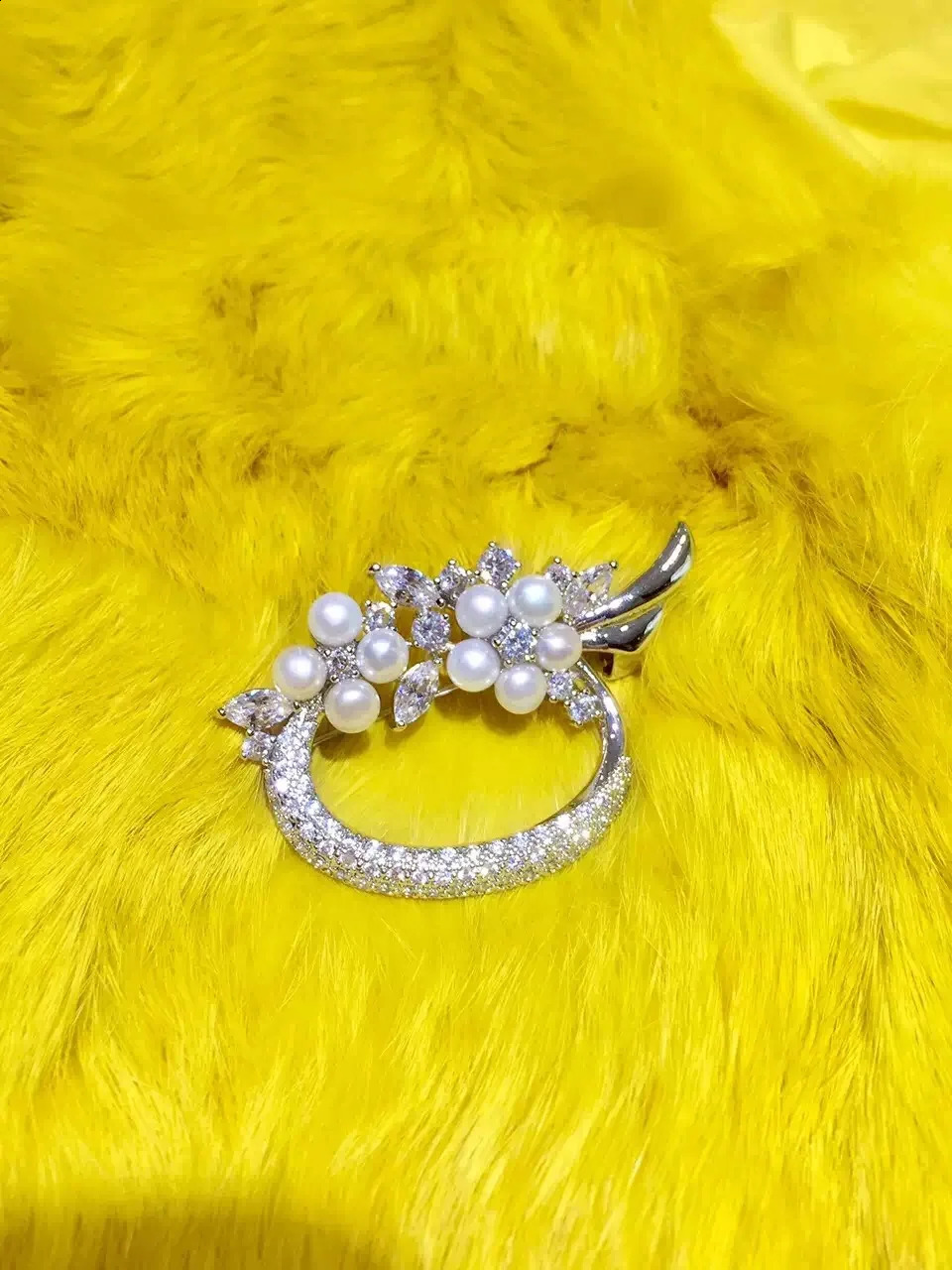 Natural And Real Pearl brooch Natural real Pearl 925 sterling silver brooch 241227