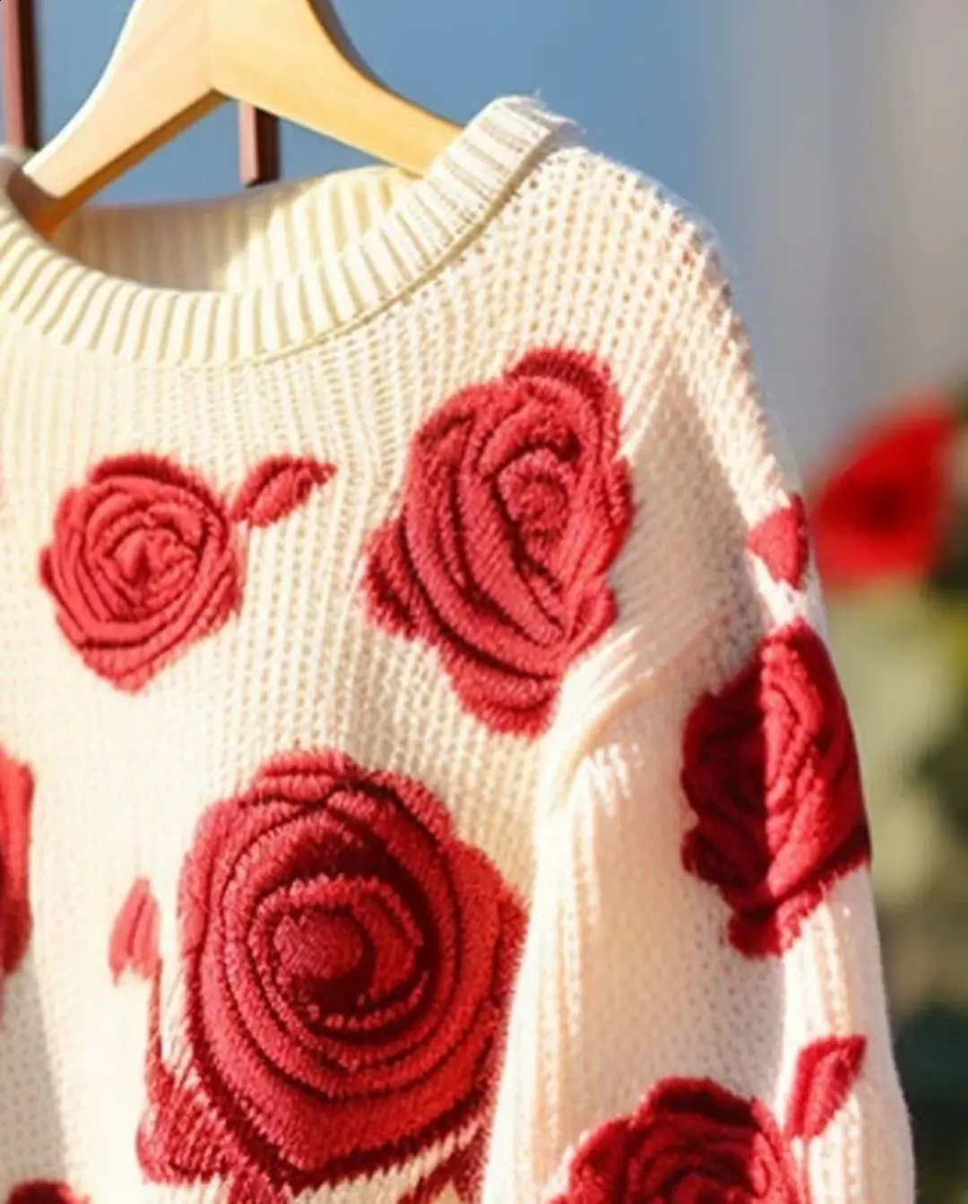 Y2k Harajuku Flower Pattern Oversized Sweater Women Autumn and Winter Thickened Warm Sueter Mujer Casual Fashion Sweaters 241224