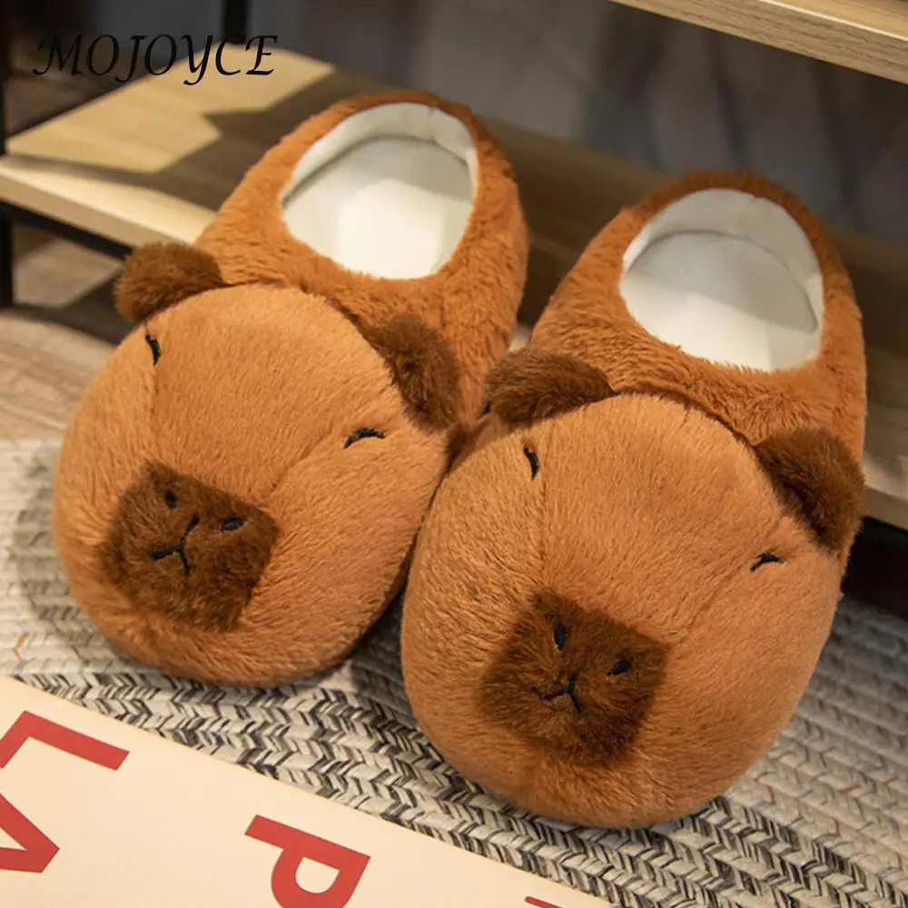 Women Cute Capybara Slippers AntiSkid House Soft Animal Comfortable Outdoor Winter 241223