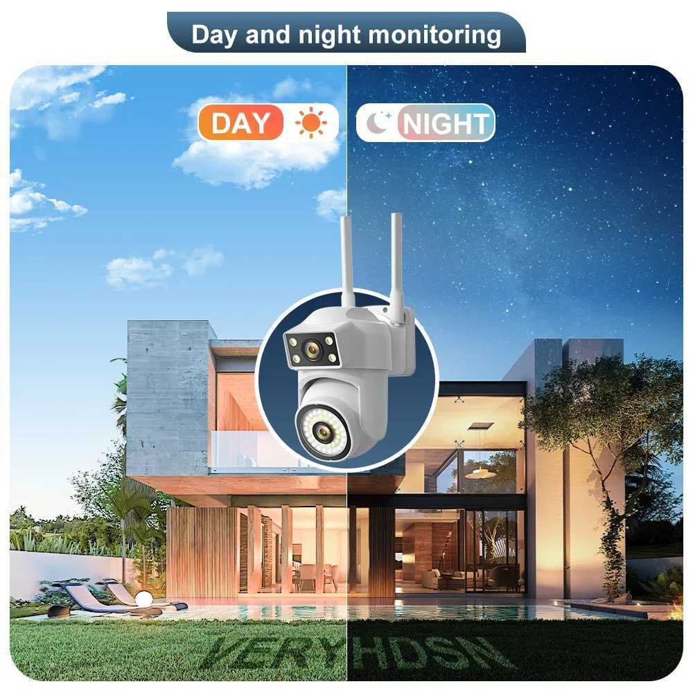 10MP 4K PTZ IP WIFI Camera Wireless Surveillance Cameras Security Outdoor Human Tracking Two-way Audio Night Color 8X Zoom CamXJ241228