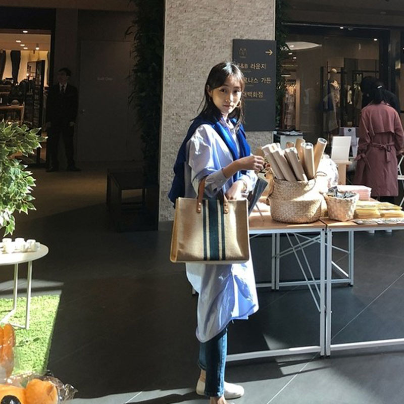 Free shipping Totes Bag for Women Handheld briefcase stripe single shoulder large capacity canvas bag