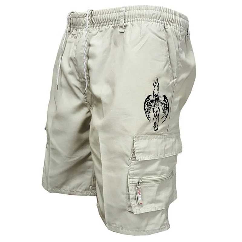 Slim stretch fitness shorts Mens lightweight summer multi-pocket camouflage shorts W241228