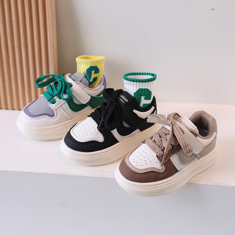 Toddler Baby Kids Fashion Design Walking Shoes Sneakers Non-slip Casual Shoes Kidsnest Boys Girls Youth Running Outdoor Board Shoes Sizes US 5C-4Y