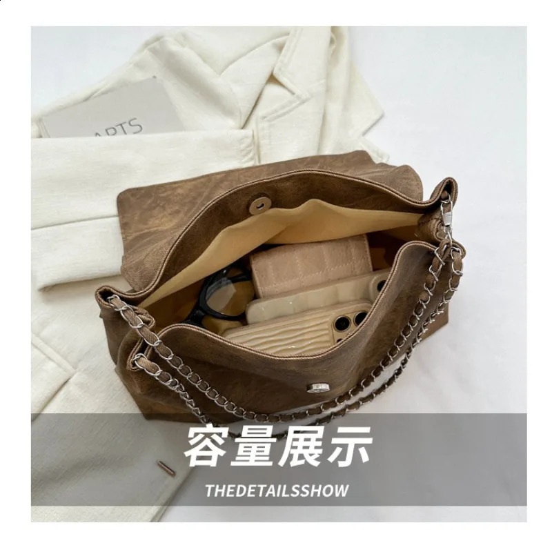 Autumn Fashion Casual Shoulder Bag Trend Retro Large Capacity Bags for Women Handbags Crossbody 241228