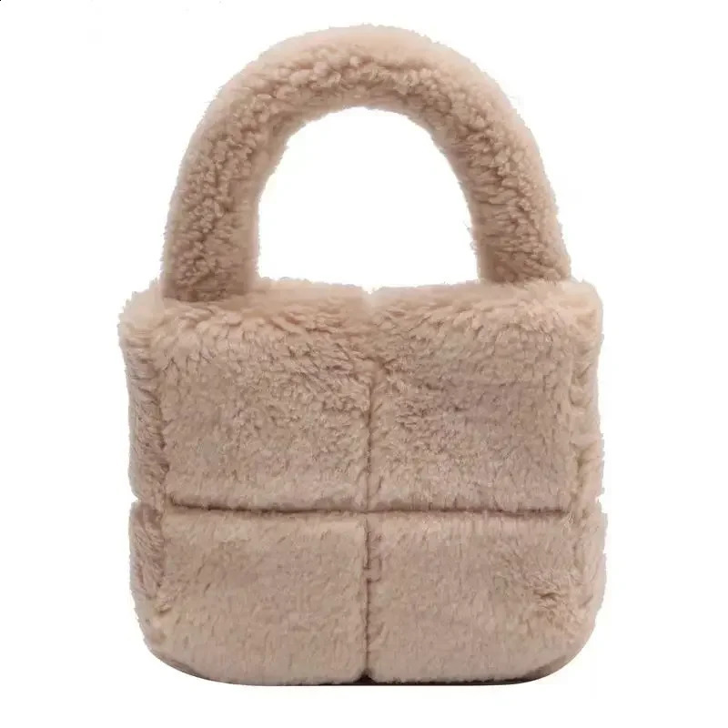 Lamb Plush Bag Crossbody Bags for Women Female Purse and Handbag Mother Kids Girl Handbags 241226Z