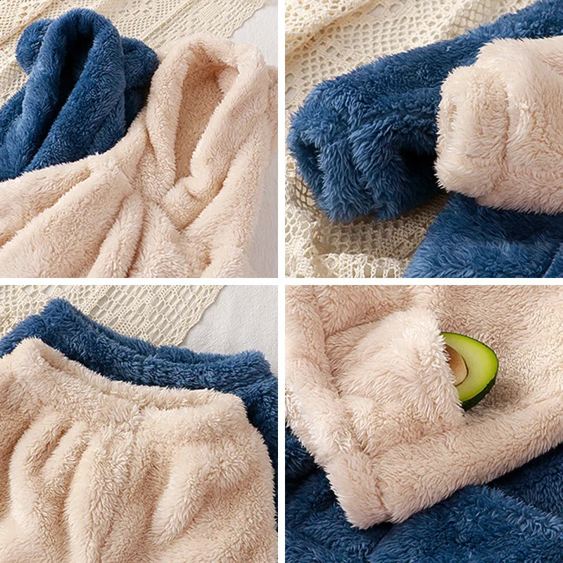 Autumn Winter Baby Clothes Set Warm Fleece Hoodies Pants Kids Clothing Sets Hooded Children Loungewear Boys Girls Outfit Suits 241226