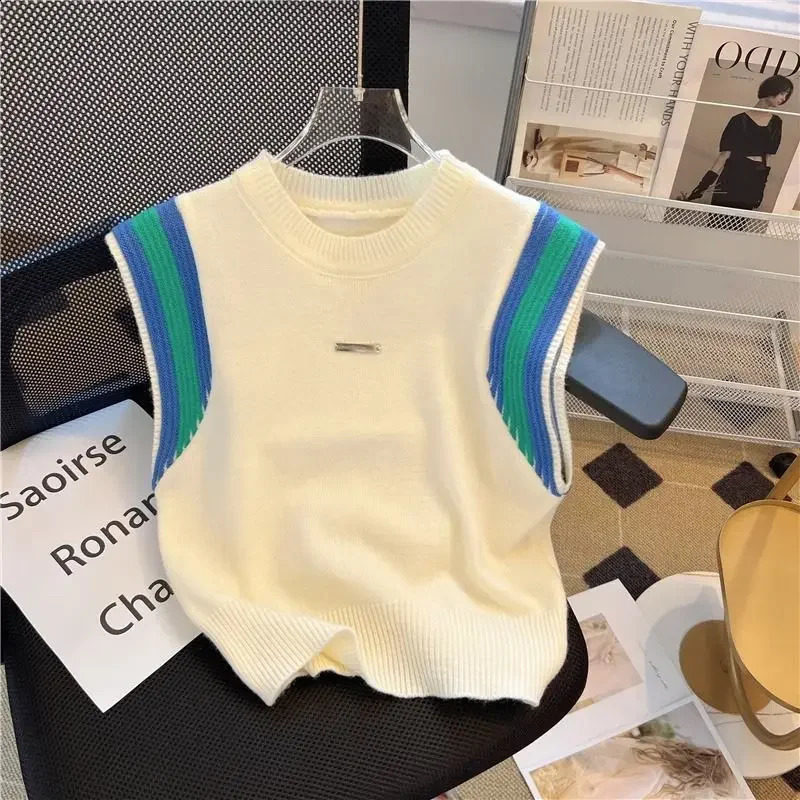 Knitted Vest Summer Womens n Sense Top Sweaters Sweater Women Traf Official Store 2023 241223
