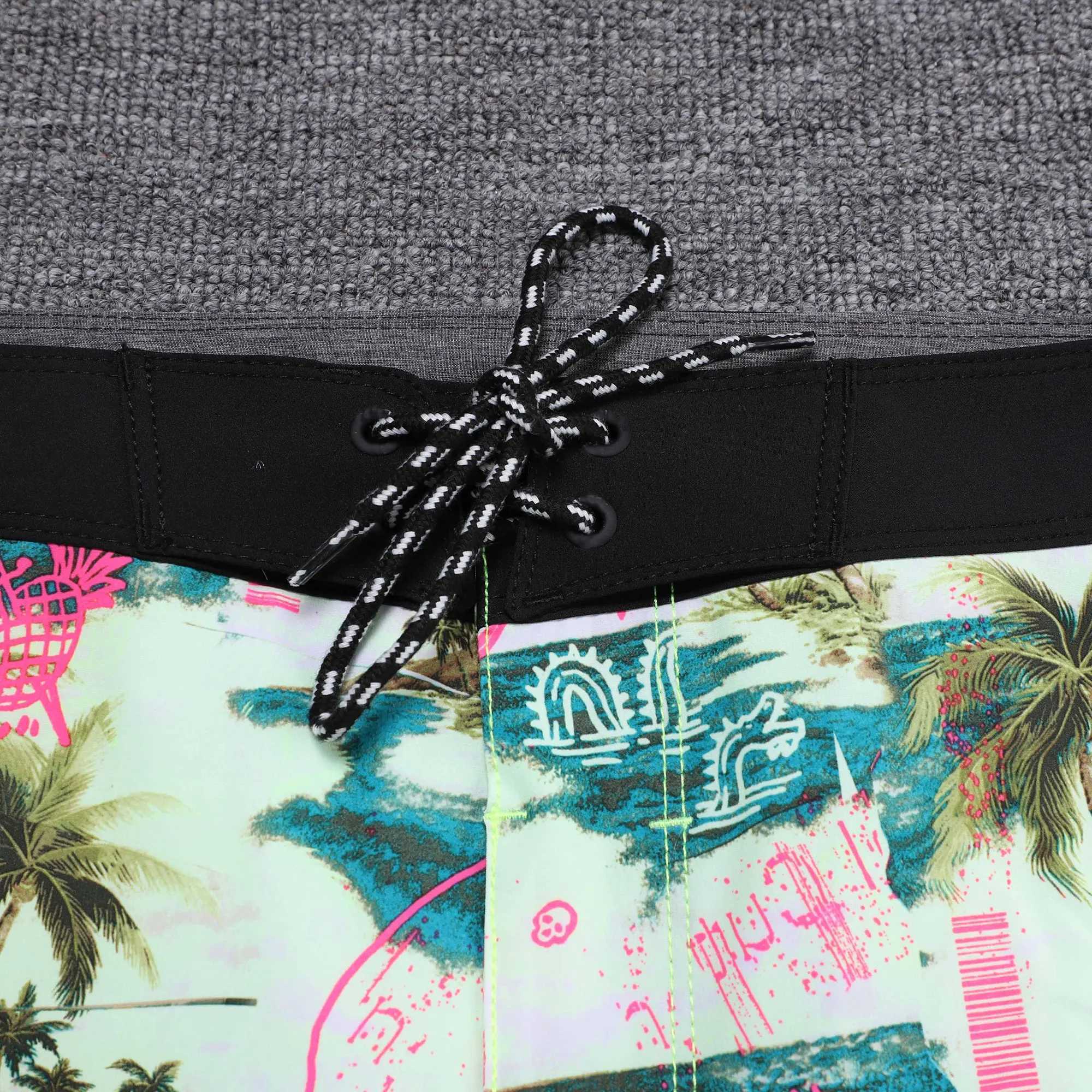 Mens swim trunks beach shorts Bermuda spandex quick drying surfboard high-quality four-way stretch waterproof mens swimsuit W241228