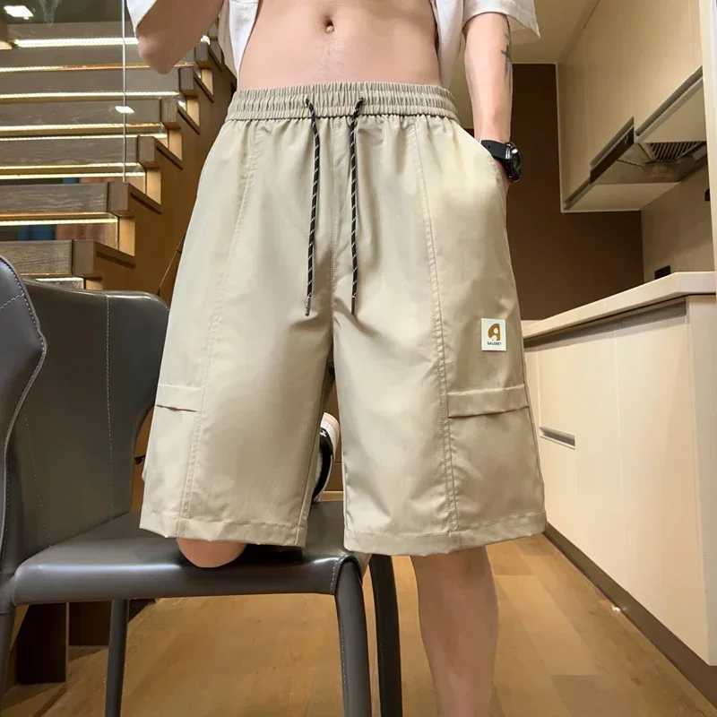 Summer Men Loose Cargo Shorts Multi-Pocket Baggy Short Pants Y2k Streetwear Kpop Military Tactical Shorts Casual Jogging Shorts W241228