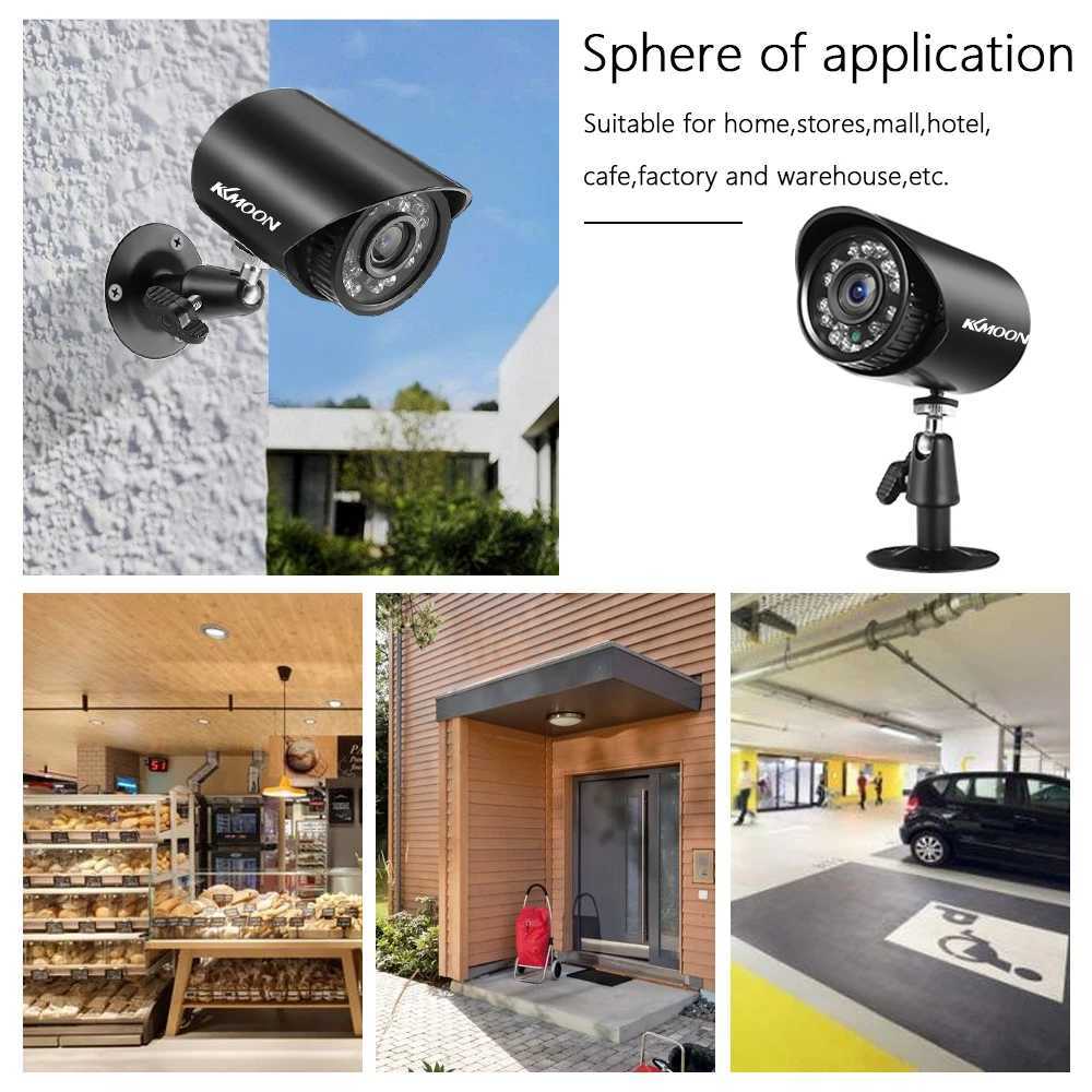 4pcs 1080P 2MP Security Analog Cameras Weatherproof CCTV Surveillance Camera With Infrared Night Vision Motion DetectionXJ241228