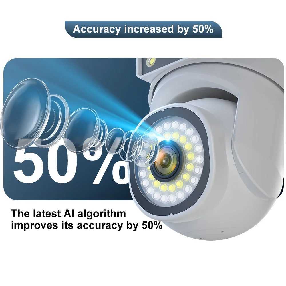 10MP 4K PTZ IP WIFI Camera Wireless Surveillance Cameras Security Outdoor Human Tracking Two-way Audio Night Color 8X Zoom CamXJ241228