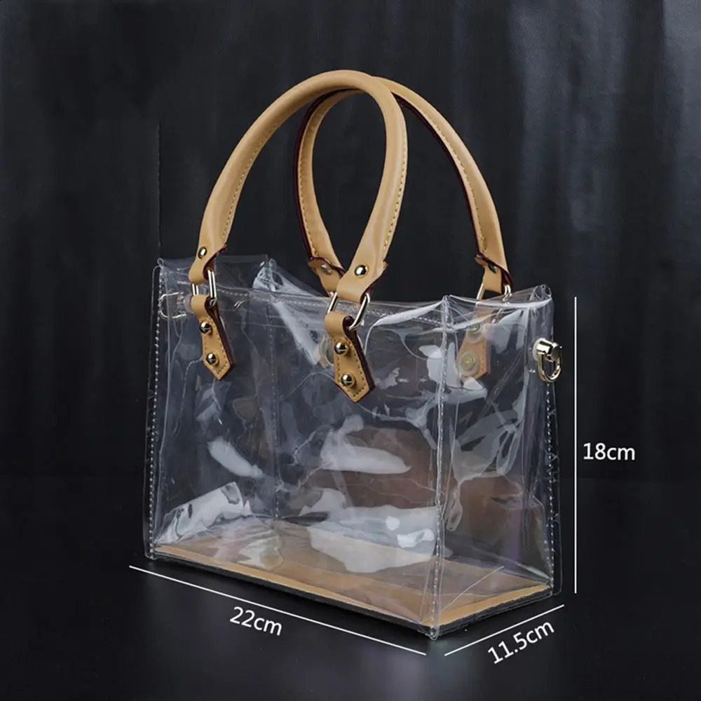 DIY PVC Tote Bag Clear Large Capacity Handbag Making Kit Handmade Shoulder Bag Travel 241227