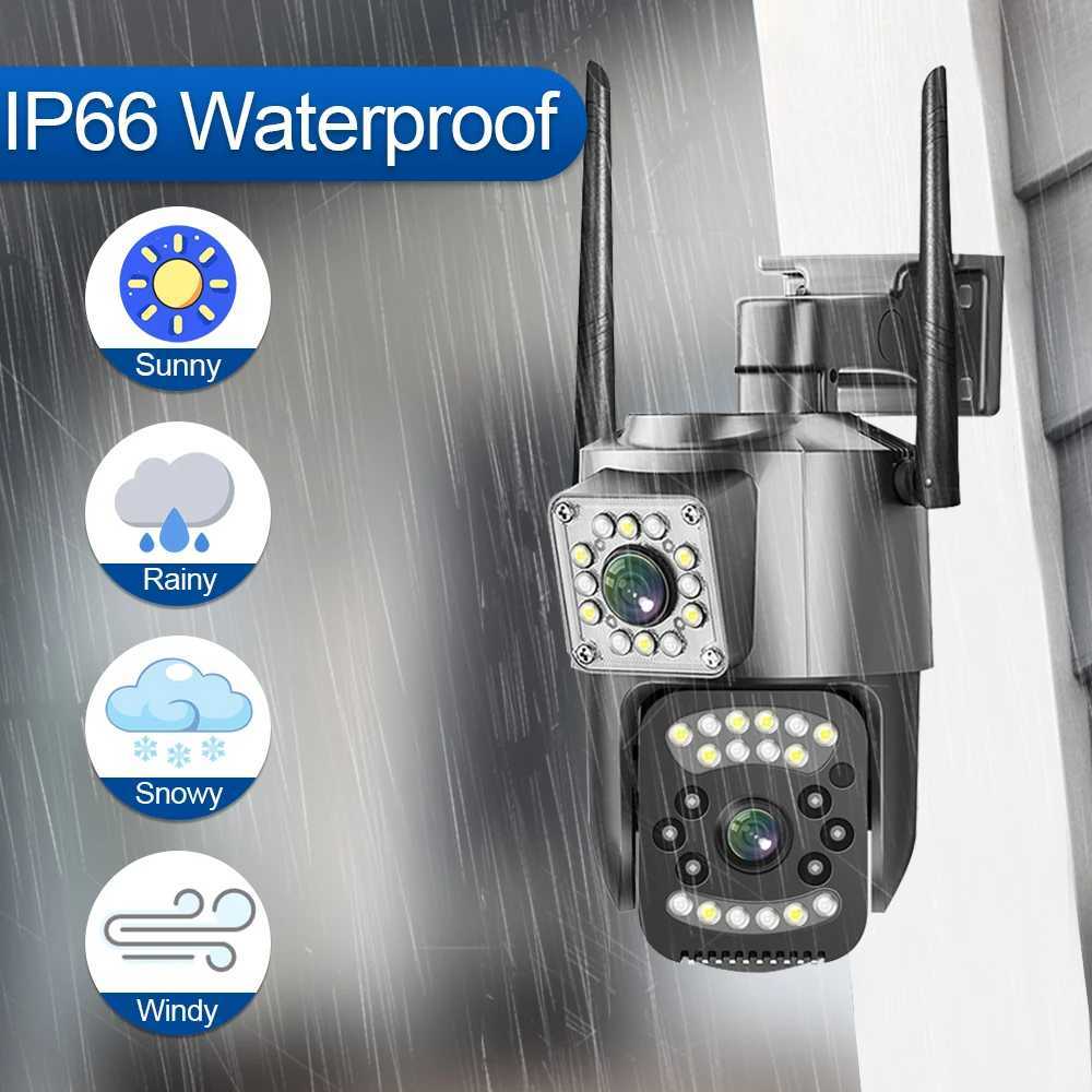 V380 Wifi IP Camera 4G Sim Card Audio CCTV Surveillance Outdoor Digital Cam Night Vision Wireless Waterproof Dual Lens KamerasXJ241228
