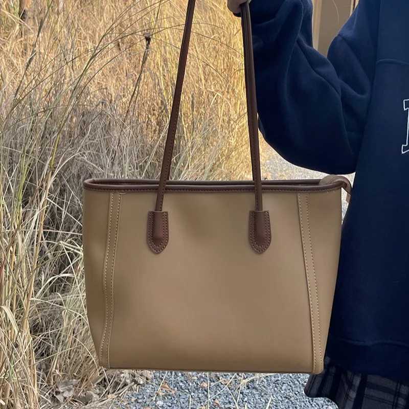 Pu Leather Shoder Shopper Bag for Wen 2024 Large Ladies Tote Bag Korean Fi Luxury Designer Big Fem Handbags Purses Z241229